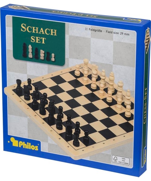 Šachmatų komplektas Philos 26x26x1,2 cm