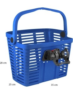 Basket with Klick Fix system 25.4-31.8mm (front, plastic, blue)
