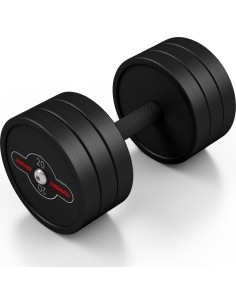 Rubber-coated dumbbell Marbo - 20 kg, black