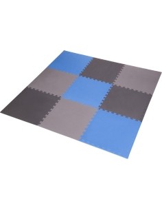 Apsauginis kilimėlis One Fitness MP-10, pilkai mėlynas, 60x60x1 cm, 9 vnt.
