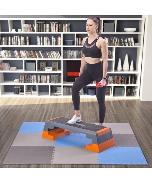 Protective Mat One Fitness MP-10, Gray-Blue, 60x60x1cm, 9pcs.