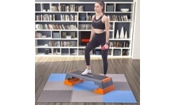 Apsauginis kilimėlis One Fitness MP-10, pilkai mėlynas, 60x60x1 cm, 9 vnt.