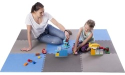 Protective Mat One Fitness MP-10, Gray-Blue, 60x60x1cm, 9pcs.