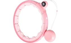 FH02 PINK HULA HOP WITH WEIGHT + COUNTER