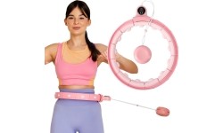 FH02 PINK HULA HOP WITH WEIGHT + COUNTER