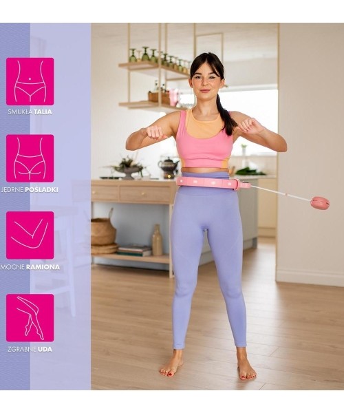 FH02 PINK HULA HOP WITH WEIGHT + COUNTER