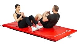 Gymnastic Foldable Mattress HMS Premium MGS01, 2400x1200mm, Red