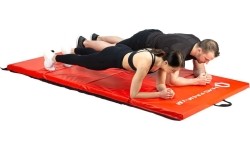 Gymnastic Foldable Mattress HMS Premium MGS01, 2400x1200mm, Red