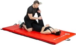 Gymnastic Foldable Mattress HMS Premium MGS01, 2400x1200mm, Red