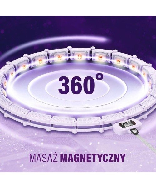 HHM14 HULA HOOP VIOLET MAGNETIC WITH WEIGHT + COUNTER HMS