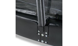 EXIT Dynamic ground level trampoline 305x519cm with safety net - black