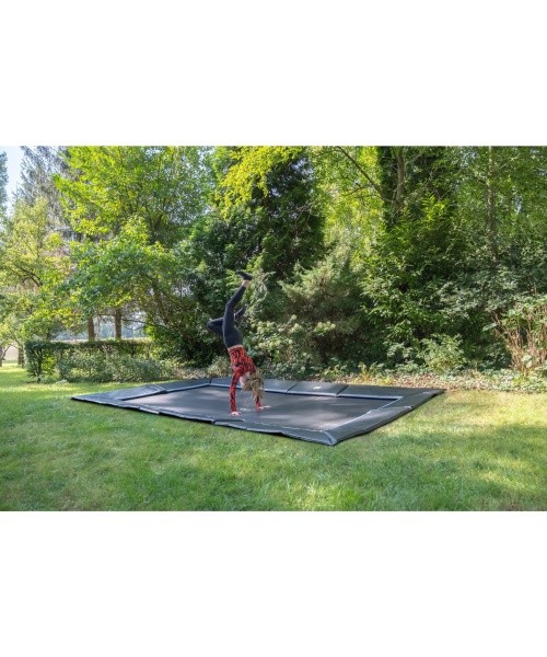 EXIT Dynamic ground level sports trampoline 305x519cm - black