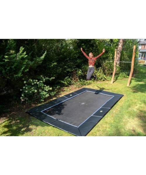 EXIT Dynamic ground level sports trampoline 305x519cm - black