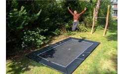 EXIT Dynamic ground level sports trampoline 305x519cm - black