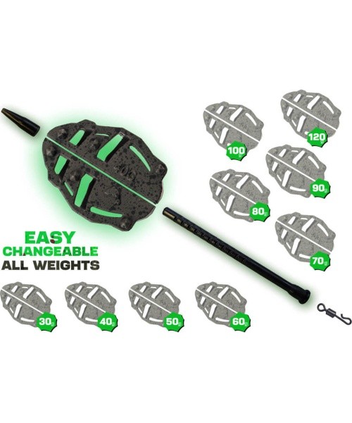 ZFISH Method Feeder Spider Medium Set 50,60g + Mould