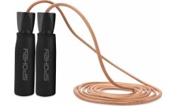 Skipping rope with a leather rope Spokey QUICK SKIP