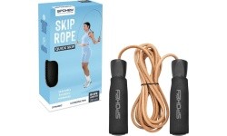 Skipping rope with a leather rope Spokey QUICK SKIP
