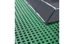 EXIT Dynamic įleidžiamas batutas 275x458 cm su Freezone apsauginėmis plytelėmis – juodas