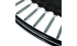 EXIT Dynamic ground level trampoline ø366cm with Freezone safety tiles - black