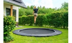 EXIT Dynamic įleidžiamas batutas ø366 cm su Freezone saugos plytelėmis - juodas