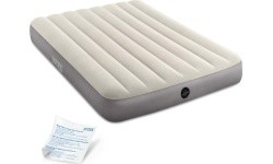 Inflatable mattress for sleeping double bed 191x137 cm beige INTEX 64102