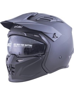 Modulinis motociklininko šalmas W-TEC Badalone - Matinė juoda