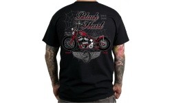 Marškinėliai BLACK HEART Red Baron Chopper - Juoda