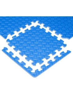 Puzzle mat inSPORTline Famkin (12 tiles, 18 edges) - Blue