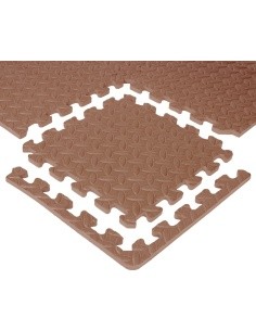 Puzzle mat inSPORTline Famkin (12 tiles, 18 edges) - Mocha mousse