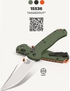 Benchmade 15536 TAGGEDOUT, OD Green G10, CPM-S45VN