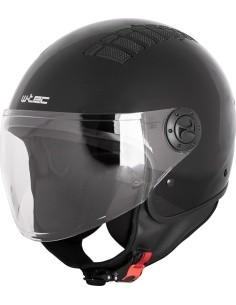 Atviro veido šalmas W-TEC Baraldo - Blizgi juoda