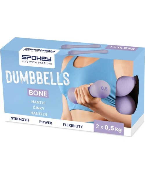 Set of neoprene dumbbells Spokey BONE 2x 0,5 kg
