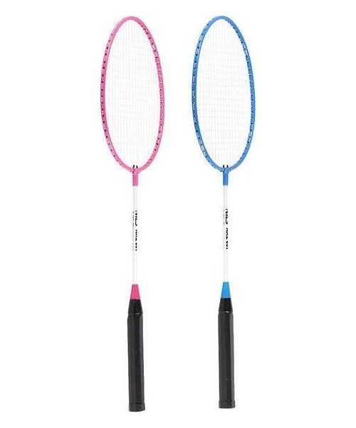 NRZ001 STEEL / BADMINTON SET 2 ROCKETS + SHUTTLECOCKS NILS