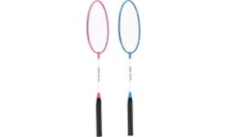 NRZ001 STEEL / BADMINTON SET 2 ROCKETS + SHUTTLECOCKS NILS