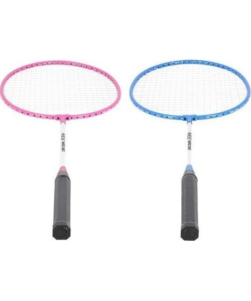 NRZ001 STEEL / BADMINTON SET 2 ROCKETS + SHUTTLECOCKS NILS