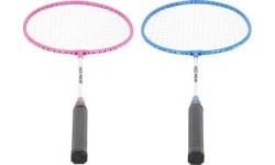 NRZ001 STEEL / BADMINTON SET 2 ROCKETS + SHUTTLECOCKS NILS