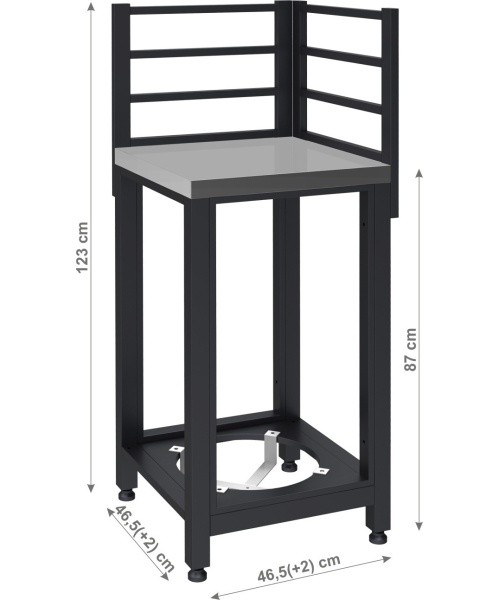 Corner module TORINO 3 for outdoor kitchen 47x47x123cm
