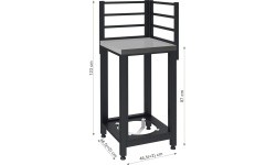 Corner module TORINO 3 for outdoor kitchen 47x47x123cm