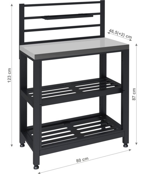 Modulinis stalas TORINO 4 lauko virtuvei, 80x47x123 cm