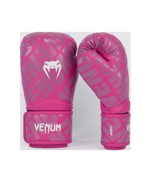 Bokso pirštinės Venum Contender 1.5 XT, baltos/rožinės