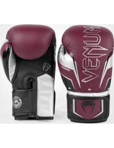 Bokso pirštinės Venum Elite Evo – bordo/sidabrinės