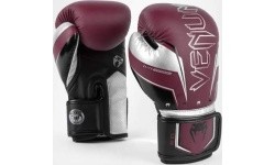Venum Elite Evo Boxing Gloves - Burgundy/Silver