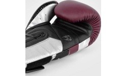 Venum Elite Evo Boxing Gloves - Burgundy/Silver