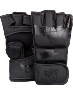 MMA Gloves Ringhorns Charger - Black/Black