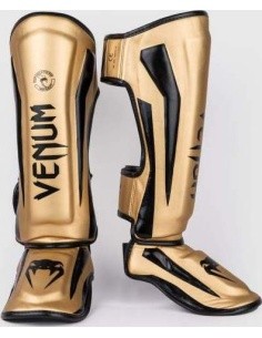 Blauzdų apsaugos Venum Elite Standup, auksinės/juodos