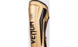 Blauzdų apsaugos Venum Elite Standup, auksinės/juodos