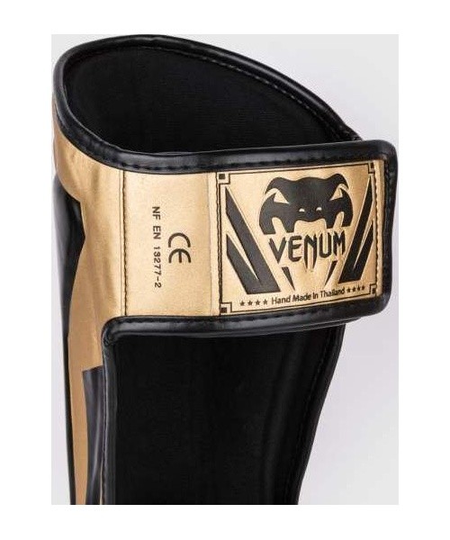Blauzdų apsaugos Venum Elite Standup, auksinės/juodos