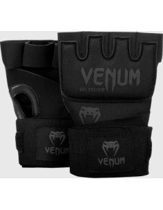 Venum Kontact Gel Glove Wraps - Black/Black