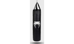 Venum Challenger Heavy bag + Ceiling Hook - Black/White - Filled - 150cm