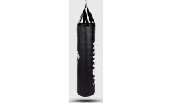 Venum Challenger Heavy bag + Ceiling Hook - Black/White - Filled - 150cm